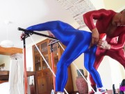 Muscle Men BDSM in full spandex suits