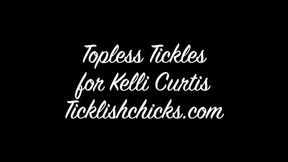 Kelli Curtis Topless, Tickled, Moaning and Tied Spread Eagle to Her Bed