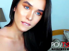 Epic blue eyes shemale Teen POVTS.COM webcam