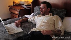 Tattooed Straight Guy Dave Masturbating