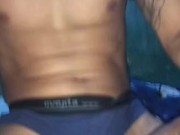 hot latin stepson masturbates alone
