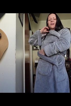 Fuzzy Robe Tease