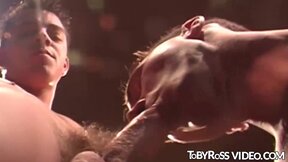 Sensual  gay passionately sucking huge dick and cums