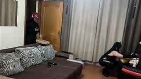 Hotwife MILF slut fucked the delivery guy without a condom  Catwoman, the sluttiest married woman on the internet, got super horny and gave it up raw to the delivery guy