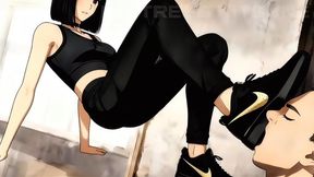 Facebusting Under Sneakers - Mistress Yuki Crushes Your Face in Nike Shoes
