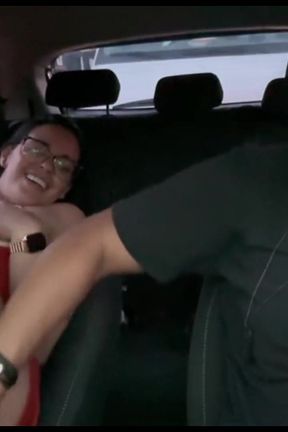I Sucked the App Driver's Cock After the Gym Inside the Car He Came in My Mouth
