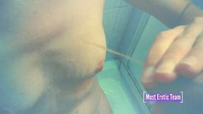 She loves pissing on tits and giving blowjobs in the shower