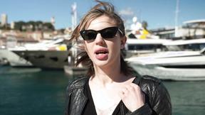 Hard initiation to the strap-on for Martina!