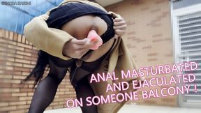 HA30 Wear dress visit someone anal masturbated on his balcony