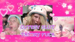 Cutesy Slut Throat and Titty Fucks Themself