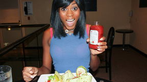 Buy me dinner then ride my ebony twat in the hotel room