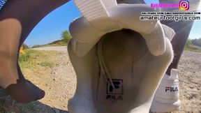 Dominant Gigant Girl - Lick My Shoes, Feet, Smell My Ballerinas And Nylons Shoeplay Dipping