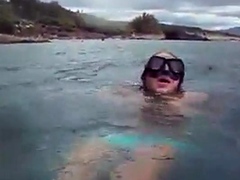 Nipslip - Girl diving accidentally exposed her awesome boobs