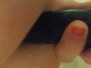 trans girl anal play in the shower after a long week