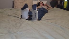 Chrissy old navy socks tease