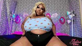 Ebony BBW Daisy Dukes Facesit Fantasy