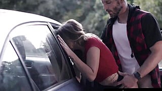 PURE TABOO Desperate Hitchhiker In Trouble Kristen Scott Seduces Escaped Criminal To Save Her Life