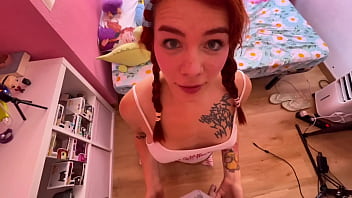 young trans girl deepthroats monster cock