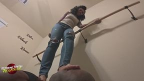 Goddess Cherry: I Smothered Your Face With My Smelly Ebony Feet Now I’m Going To Trample It- GTS