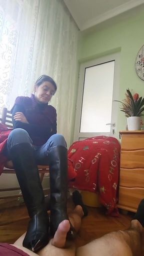 Humiliation and footjob