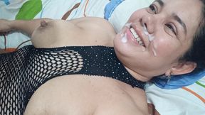 Bride in Black Lingerie