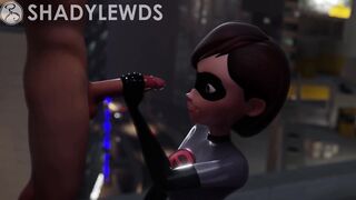 Helen Parr Rooftop Hand Job (Grey Suit)