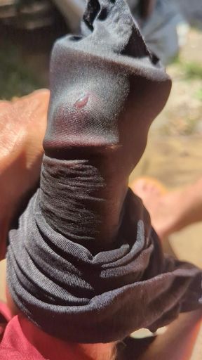 Stroking My Cock in Pantyhose