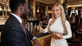 beautiful busty blonde - hotel lobby bar companion luxury whore (ai video)