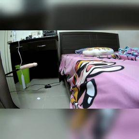 Taiwanese Sissy Play with Machine Dildo