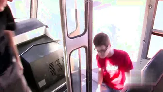 Timo Garrett Jerks Off on a Solo Bus Ride