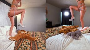 Bella Ink Heel Trampling the Plushies - Side Views 4K