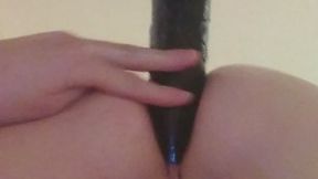 bbc dildo ass fuck in shower