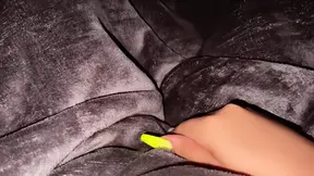 Long nails make morning wank even better