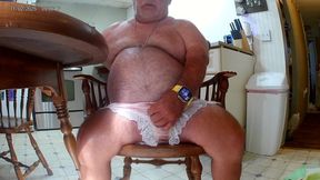 Wet Satin Satin Panties Cum Covered