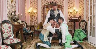 Classy boys get hard rammed by the same lord in a sexy threesome