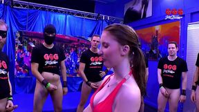 Ggg - Little Slut Swallows a Lot of Piss From Several Men!