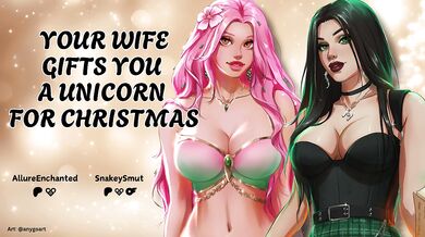Your wife rode you with her unicorn cock ring gagging till cream swapping