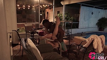 STRIPPER SLUT GETS CAUGHT FUCKING AT A PARTY