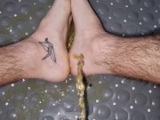 Pissing on those feet wishing it was you (dirty talk/joi)