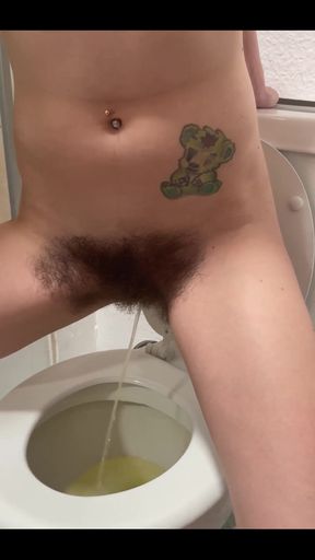 Standing up Piss Straight From My Huge Bush