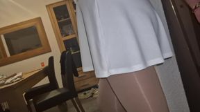 White Short Skirt Ass Watcher