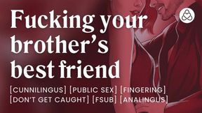 Brother's best friend gets banged at a wild party, filthy audioscape