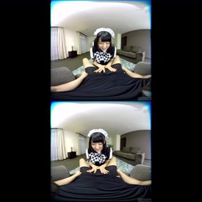 ZENRA VR Japanese AV star Azuki maid handjob fantasy