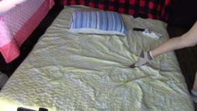 Sexy wife does yoga naked. Hairy sexy brunette, big tits, big ass. Sexy wife dancing naked, hairy pussy, big tits.