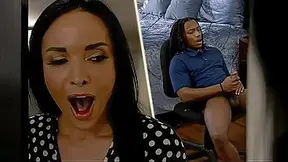 Step son caught jacking off by his stunning step mom with enormous natural tits