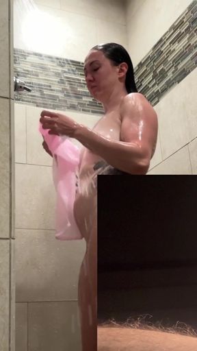 Truck Stop Jerking off Shower He Didn't Have Sex 3 Months Destroyed