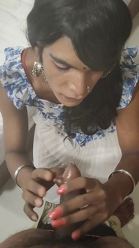 Indian Sissy Passionate Blowjob