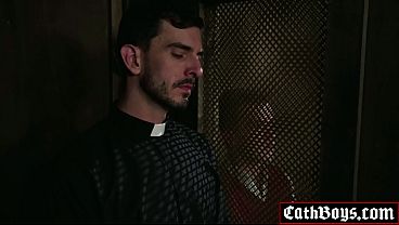 This priest is so COOKED! When it becomes widely known what this priest Guy Spencer is doing in the confessional booth! He anal fucks confessing twinks!