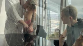 Hot amateur cuck takes big cock in threesome for cash
