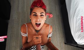 Split Tongue Tattooed POV Blowjob